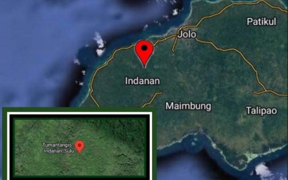 <p>Google map of Indanan municipality, Sulu province.</p>
