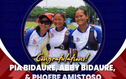 <p><strong>CITATION</strong>. The city council of Dumaguete, the capital of Negros Oriental, on Wednesday (May 25, 2022) unanimously passed a resolution citing the achievements of three local archers comprising the Philippine team who won gold medals in the Southeast Asian Games in Hanoi, Vietnam. Elizabeth Angela Bidaure, Gabrielle Monica Bidaure, and Phoebe Nicole Amistoso, all from Dumaguete City, bagged the top spot in the Archery Women's Team Recurve Competition. <em>(Photo courtesy of Lupad Dumaguete Facebook)</em></p>