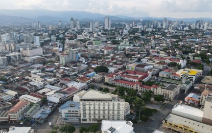 <p><strong>WAGE HIKE</strong>. The skyline in Cebu City's business district is seen in this undated aerial photo. DOLE-7 Undersecretary Victor del Rosario on Friday (May 27, 2022) said the RTWPB-7 has submitted its wage orders covering agricultural, non-agricultural, and domestic workers to the NWPC for approval of its implementation. <em>(File photo by Jun Nagac)</em></p>