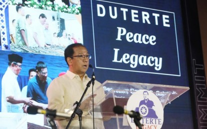 <p>Office of the Presidential Adviser on Peace, Reconciliation and Unity Secretary Carlito Galvez Jr. at the Duterte Legcy Summit (<span class="Apple-converted-space"><em>Photo by Avito Dalan)</em></span></p>