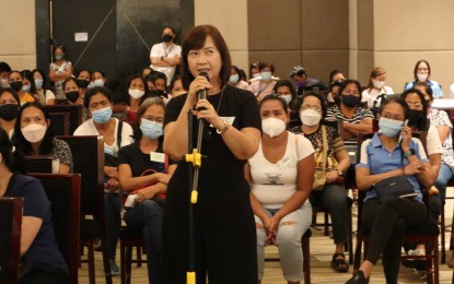 <p><strong>WAGE HIKE</strong>. An employer reacts during a public consultation on a possible wage increase in Tacloban City in this May 23, 2022 photo. The Eastern Visayas Regional Tripartite Wages and Productivity Board (RTWPB) has yet to decide on the proposed daily wage increase for minimum wage earners in the region. <em>(Photo courtesy of Regional Tripartite Wages and Productivity Board Region 8)</em></p>