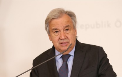 <p>United Nations Secretary-General Antonio Guterres during a press briefing at the 27th session of the Conference of the Parties  <em>(Contributed photo)</em> </p>