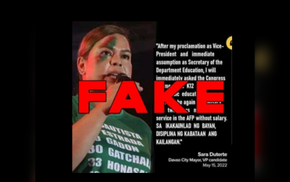 <p>Image courtesy of Liloan Mayor Christina Frasco, Vice President-elect Sara Z. Duterte's spokesperson.</p>