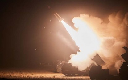 <p>South Korea and the United States hold joint missile firing drills at an unspecified location on June 6, 2022, in this photo released by the Joint Chiefs of Staff. <em>(Photo courtesy of Yonhap)</em></p>