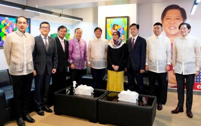 <p><strong>ASEAN ENVOYS.</strong> Incoming President Ferdinand “Bongbong” Marcos Jr. (center) meets with Asean ambassadors on Monday (June 6, 2022). (From Left to Right) Executive Secretary-designate Atty. Vic Rodriguez; Thawat Sumitmo, Charge D’ Affaires of Thailand; H.E. Songkane Luangmuninthone, Lao People’s Democratic Republic; H.E. Agus Widjojo, Indonesia; H. E. Johairah Wahab, Brunei Darussalam; H.E. Phan Peuv, Cambodia; H.E. Hoang Huy Chung, Vietnam; and H.E. Gerard Ho, Singapore <em>(Photo courtesy of BBM Media Bureau)</em></p>