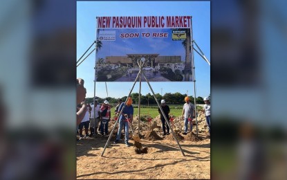 <p><strong>NEW PUBLIC MARKET</strong>. Local officials on Monday (June 6, 2022) witness the laying of a time capsule for the construction of a public market. The project is worth PHP132 million funded by the Development Bank of the Philippines. <em>(Contributed)</em></p>