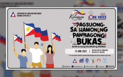 <p><strong>JOB FAIR</strong>. Over 12,000 jobs are up for grabs in Central Luzon in this year’s Trabaho, Negosyo at Kabuhayan (TNK) Job and Business Fair. The event will be held at the Bulacan Capitol Gymnasium in Malolos City, Bulacan as part of the celebration of the 124th Philippine Independence Day on June 12, 2022.<em> (Infographics courtesy of DOLE-3)</em></p>