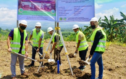 <p><strong>HALAL FEED MILL.</strong> Agriculture officials in the Bangsamoro Autonomous Region in Muslim Mindanao (BARMM) lay down the capsule for the construction of a PHP1.99 million halal feed mill facility in Maguindanao’s town of Guindulungan. The Ministry of Agriculture, Fisheries and Agrarian Reform - Bangsamoro Autonomous Region in Muslim Mindanao says Tuesday (June 7, 2022) that the project is set to be completed within 100 days. <em>(Photo courtesy of MAFAR-BARMM)</em></p>