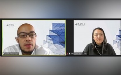 <p><strong>MEZZANINE INVESTOR</strong>. ARQCapital Partners founders Edmund Solilapsi and Abigail Tan during a virtual press conference Wednesday (June 8, 2022). ARQCapital will raise PHP1.5 billion over the next two years to fund the growth of local medium enterprises. <em>(Screenshot of zoom meeting)</em></p>