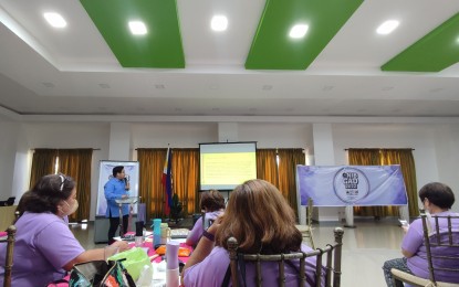 <p><strong>ENSURE SAFE SPACES. </strong>Atty. Eric Paul Peralta, a legal expert on gender and development, discusses laws protecting men and women from sexual harassment in a Gender and Development Seminar (GAD) of the News and Information Bureau on Thursday (June 2, 2022). He said government agencies must lead the awareness campaign to ensure safe spaces for all. <em>(PNA photo by Stephanie Sevillano)</em></p>