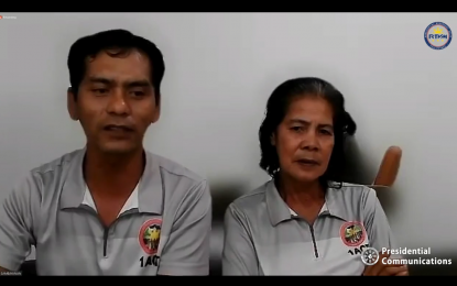 <p><strong>TINANG INCIDENT</strong>. Ex-rebels Christopher Garcia, formerly known as "Ka Warly" (left), and Ka Pong Sibayan join the virtual press briefing of the National Task Force to End Local Communists Armed Conflict on Tuesday (June 14, 2022). The two said the Communist Party of the Philippines-New People's Army-National Democratic Front were behind the chaos that ensued at the disputed land in Hacienda Tinang in Concepcion, Tarlac on June 9.<em> (Screengrab from RTVM/PCOO)</em></p>