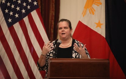 <p>US Embassy Deputy Chief of Mission Heather Variava <em>(PNA photo by Avito Dalan)</em></p>