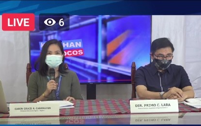<p><strong>NEW BRIDGE</strong>. Department of Agrarian Reform Ilocos regional director Primo Lara and Caren Grace Cabanayan during the 'Kapihan ed Ilocos' virtual forum on Friday (June 17, 2022). Lara gave updates on the programs and projects of DAR in the Ilocos Region.<em> (Screengrab from PIA-Ilocos Region's live stream program)</em></p>