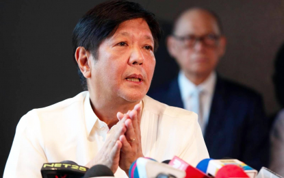 <p><strong>NEXT DA CHIEF. </strong>President-elect Ferdinand "Bongbong" Marcos Jr. announces he will be the temporary Agriculture chief in a briefing on Monday (June 20, 2022). The Department of Agriculture, meanwhile, expressed confidence in the incoming leadership of Marcos. <em>(Photo Courtesy: Bongbong Marcos Media Group)</em></p>