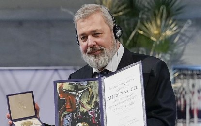 Russian journalist's Nobel medal sold to help Ukrainian children
