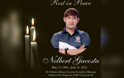 <p><strong>KILLING CONDEMNED.</strong> The Sangguniang Kabataan Federation in Butuan City condemns the killing of Nelbert Mancao Gacosta, the SK chairperson of Barangay Lumbocan, who was gunned down Tuesday evening (June 21, 2022) in Barangay Masao. The SK federation also demands a speedy investigation into the incident. <em>(Photo grabbed from SK Federation Butuan City Facebook Page)</em></p>
