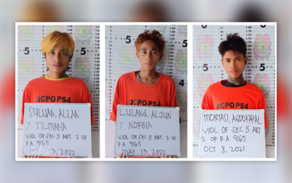 <p><strong>JAIL ESCAPEES.</strong> The mugshots of the three detainees who bolted jail at the Sasa police station in Davao City on June 16, 2022. The Davao City Police Office has relieved the station’s chief and the guard-on-duty following the incident.<em> (Photo courtesy of DCPO)</em></p>