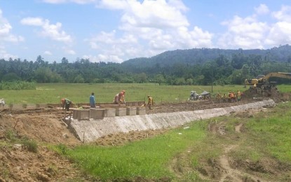 <p><strong>ROAD FOR PEACE.</strong> The ongoing construction of access road to the remote village of San Miguel in Las Navas, Northern Samar. This is one of the projects under the Barangay Development Program designed to end insurgency. <em>(Photo courtesy of Northern Samar provincial engineering office)</em></p>