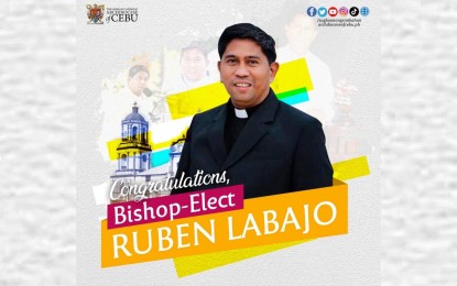 <p>Incoming Cebu auxiliary bishop Ruben Labajo <em>(Photo courtesy of Archdiocese of Cebu)</em></p>