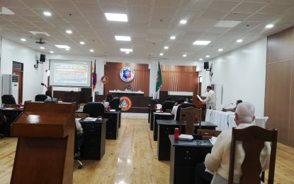 <p><strong>LAST DAY IN OFFICE</strong>. The Antique provincial board holds their regular session as they ended their term on Thursday (June 23, 2022). Outgoing Antique Provincial Board Member Vincent Piccio III said the establishment of the molecular laboratory is one of their major accomplishments in addressing the Covid-19 pandemic. <em>(PNA photo by Annabel Consuelo J. Petinglay)</em></p>