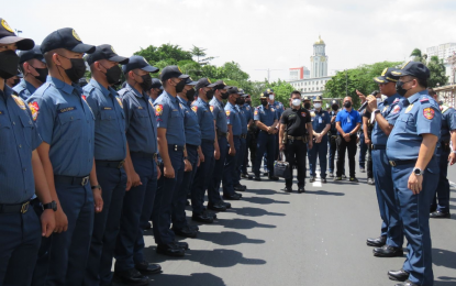 <p><strong>INAUGURATION</strong>. The Philippine National Police (PNP) simulation exercise in preparation for the inauguration of President-elect Ferdinand 'Bongbong' Marcos Jr. on June 30, 2022 at the National Museum in Manila.  The Manila Police District has urged protesters to cancel their activities scheduled that day. <em>(Photo grabbed from MPD PIO Facebook page)</em></p>