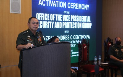 <p>Activation ceremony of the Vice Presidential Security and Protection Group<em> (Photo courtesy of AFP)  </em></p>
