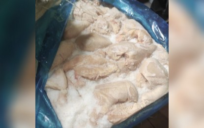 <p><strong>SMUGGLED.</strong> Frozen poultry products worth PHP124 million are found in two shipments that arrived from China last week, confirmed the Bureau of Customs on Saturday (June 25, 2022). They were misdeclared as hotpot soup balls and steamed buns. <em>(Photo courtesy of BOC)</em></p>