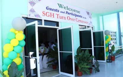 <p><strong>HOSPITAL CONVERSION</strong>. The Soccsksargen General Hospital (SGH) in Surallah, South Cotabato during the turnover ceremony to the Department of Health (DOH) for its management on Friday (June 24, 2022). The DOH plans to convert the SGH to a regional hospital by January next year. <em>(Photo courtesy of South Cotabato PIO)</em></p>