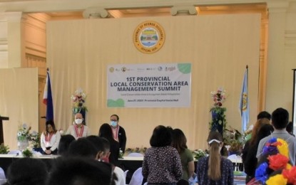 <p><strong>SUMMIT</strong>. The Negros Occidental Provincial Environment Management Office holds the 1st Provincial Local Conservation Areas Management Summit as part of the observance of the 30th Provincial Environment Month at the Social Hall of the Provincial Capitol in Bacolod City on Monday (June 27, 2022). The activity highlighted the use of the ecosystem-based adaptation (EbA) technique for the conservation of a major river basin in the southern part of the province. <em>(Photo courtesy of PIO Negros Occidental)</em></p>