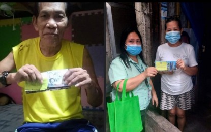<p><strong>MIDYEAR CASH GIFT.</strong> A Barangay San Antonio worker starts the door-to-door delivery of the midyear cash gift of close to 1,000 senior citizens residing in said Pasig village. It is also scheduled to give out additional PHP5,000 cash gift to senior citizens who will be turning 90 and 100 years old in August. <em>(Photo courtesy of Barangay San Antonio)</em></p>