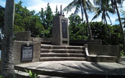 <p><strong>LANDING SITE</strong>. A historical marker sits in Barangay Caunayan in Pagudpud town, Ilocos Norte province to commemorate the first landing site of the USS Stingray submarine in this undated photo. To develop the area and promote its historical value, the local government unit of Pagudpud is seeking for the site's inclusion as a registered cultural property of the Philippines. <em>(Contributed)</em></p>