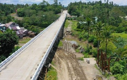 <p><strong>NEW BRIDGE</strong>. The 240-meter Jipapad Bridge in Eastern Samar. The bridge connected the remote town of Jipapad to the national highway and more opportunities.<em> (Photo courtesy of Department of Public Works and Highways)</em></p>