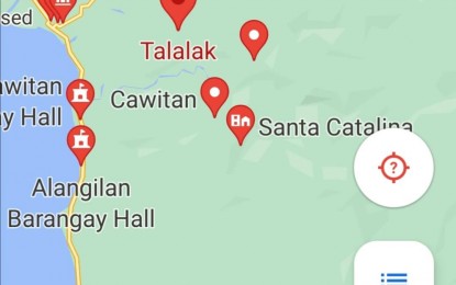 <p><strong>'NPA REBEL' KILLED.</strong> A suspected New People's Army rebel was killed during an encounter with government troops in the hinterland village of Talalak in Sta. Catalina, Negros Oriental on Friday (July 1, 2022). The operating troops also recovered firearms and ammunition following the clash. <em>(Google Map)</em></p>