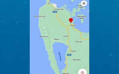 <p>Map of Placer, Surigao del Norte <em>(Google map) </em></p>