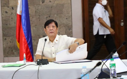 <p><strong>ENSURING FOOD SECURITY.</strong> President Ferdinand "Bongbong" Marcos Jr. leads the first executive meeting of the Department of Agriculture (DA) on Monday (July 4, 2022). He said his administration wants to secure a sufficient and affordable food supply for Filipinos. <em>(Photo courtesy of Department of Agriculture)</em></p>