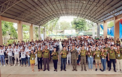 <p><strong>PEACE ADVOCATES.</strong> A total of 125 youths from Mabinay, Negros Oriental have completed a three-day Youth Leader Summit initiated by the Philippine Army. The youth summit aims to empower the participants in nation-building while helping promote peace. <em>(Photo by Judy Flores Partlow)</em></p>