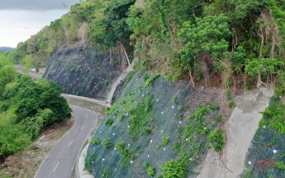 <p><strong>SLOPE PROTECTION.</strong> The 154-linear meter slope protection project in San Fernando City, La Union. It helps prevent road crashes and landslides. <em>(DPWH La Union 1st District Engineering Office)</em></p>