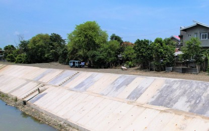 <p><strong>FLOOD CONTROL.</strong> The newly-completed flood control structure along the Peñaranda River in Nueva Ecija province. The project is expected to reduce the threat of flooding in low-lying areas, especially during the rainy season.<em> (Photo courtesy of DPWH Region 3)</em></p>