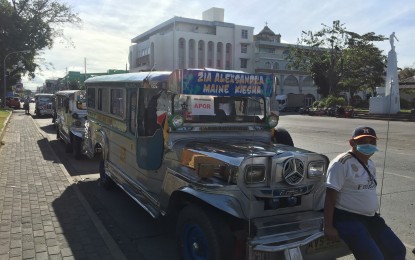 <p><strong>FUEL SUBSIDY</strong>. Jeepney drivers provide free transport to authorized persons outside residence in Laoag City in this undated photo. On Tuesday (July 5, 2022), a total of 1,028 jeepney operators and drivers received PHP4,000 each as fuel subsidy, courtesy of the Ilocos Norte government. <em>(File photo by Leilanie Adriano)</em></p>