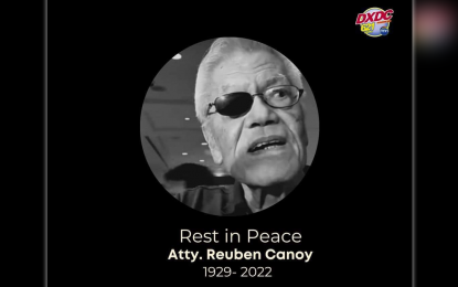 <p>Lawyer Reuben Canoy, former mayor of Cagayan de Oro City and a known federalism advocate, dies Tuesday evening (July 5, 2022). <em>(Image courtesy of DXDC-RMN Davao)</em></p>