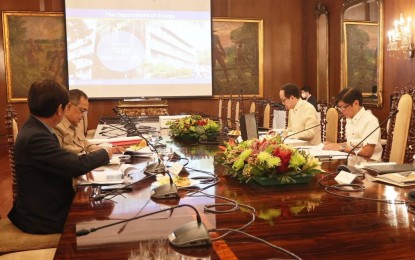 <p><strong>ENERGY</strong>. President Ferdinand “Bongbong” Marcos Jr. meets with Department of Energy officials in this undated photo uploaded on the state-run Radio Television Malacañang's (RTVM) official Facebook page. Marcos, in separate Facebook post, said he had a thorough discussion with the DOE officials to address the soaring prices of petroleum products. <em>(Photo courtesy of RTVM)</em></p>