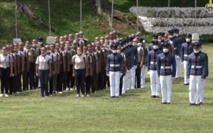 <p><strong>RECEPTION.</strong> The Philippine Military Academy in Baguio City welcomes new cadets in this undated photo. A Senate bill wants the military and police academies to allot at least 10 percent of their enlistments to indigenous peoples. <em>(Screenshot)</em></p>