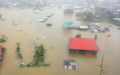 <p><strong>FLOODS</strong>. The Baguio City Camp Lagoon is submerged in flood in this undated photo. The city government on Tuesday (July 12, 2022) said it has started its disaster preparedness efforts as the rainy season is expected to bring heavy rains. <em>(PNA file photo)</em></p>