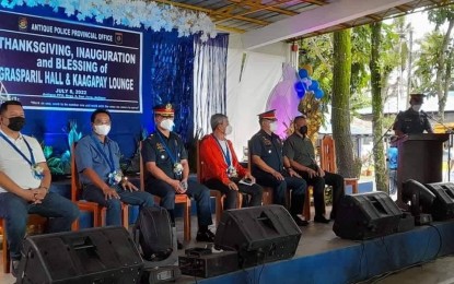 <p><strong>IN THE SERVICE OF THE GOV'T</strong>. Newly appointed officer-in-charge of the National Bureau of Investigation Lawyer Medardo De Lemos (fourth from left) during the inauguration of Col. Valentin Grasparil Hall inside the Antique Police Provincial Office in San Jose de Buenavista on July 8, 2022. Antique Governor Rhodora J. Cadiao on Tuesday (July 12) expressed her gladness over the appointments of De Lemos and newly designated Energy Secretary Raphael Perpetuo Lotilla.<em> (Photo courtesy of Vice Governor Edgar Denosta)</em></p>