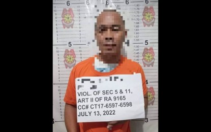 <p><strong>BAGGED.</strong> Rollie Tayag, the leader of a notorious criminal gang named after him, was arrested during a manhunt operation in Concepcion, Tarlac on Wednesday (July 13, 2022). The suspect is listed in the Top 10 priority high-value individuals of the Police Regional Office 3 (PRO-3). <em>(Photo courtesy of Tarlac Police Provincial Office)</em></p>