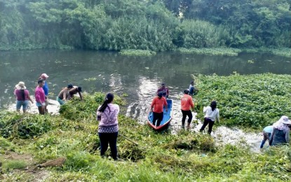 <p><strong>DECLOGGING</strong>. Villagers in Laoag City help clean up a creek in this undated photo. The Ilocos Norte government in coordination with various local government units conducts regular mass clean up of waterways to prevent flooding.<em> (Contributed photo)</em></p>