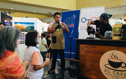 <p><strong>SUPPORT MSMEs.</strong> A barista demonstrates how to prepare coffee in this undated photo during a local trade fair of the Department of Trade and Industry in Negros Oriental. The provincial government, headed by Gov. Pryde Henry Teves, is eyeing the synchronization of assistance of various government agencies and the private sector for MSMEs. <em>(Photo courtesy of the DTI-Negros Oriental)</em></p>