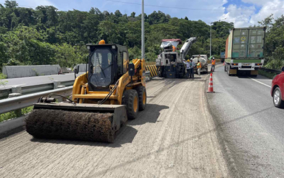 <p><strong>UPGRADE</strong>. The NLEX Corporation is implementing enhancement works along the Subic Freeport Expressway to pave the way for better and safer road infrastructure. With a total worth of PHP105 million, the enhancement works include pavement surface upgrade, construction of a ditch and slope protection, installation of guard rails, and application of hazard paint.<em> (Photo courtesy of NLEX Corporation)</em></p>