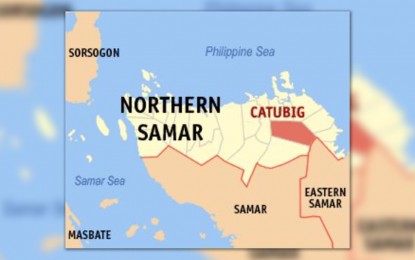 <p><strong>SITE OF LATEST ATTACK</strong>. The map of Catubig, Northern Samar, where rebels detonated banned mines on July 19, 2022. The Philippine Army said on Wednesday (July 20) the attack is an attempt to delay the implementation of development projects in the remote village. <em>(Google image)</em></p>