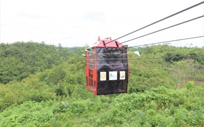 <p><strong>HAULING FACILITY</strong>. The Tagukon Agricultural Tramline Project in Kabankalan City, Negros Occidental during its inauguration on Thursday (July 21, 2022). Funded by the provincial government, the PHP2-million hauling facility can carry up to 350 kilos of agriculture goods between two stations. <em>(Photo courtesy of PIO Negros Occidental)</em></p>